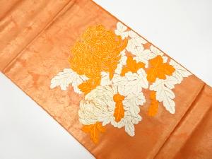 アンティーク　乱菊模様刺繍袋帯（材料）